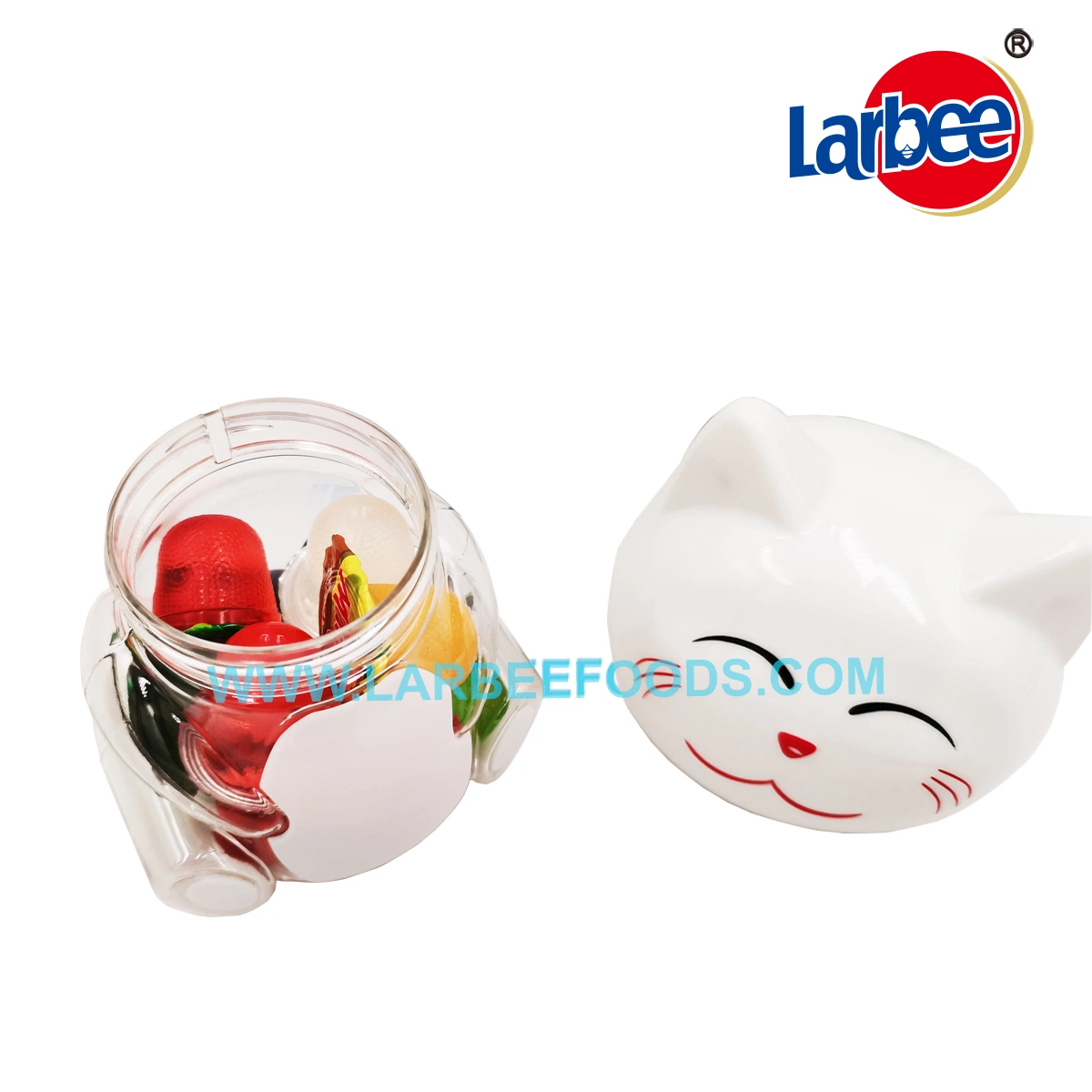 New Arrivals Larbee Brand 16.5g Fruit Jelly in Small Cat Jar