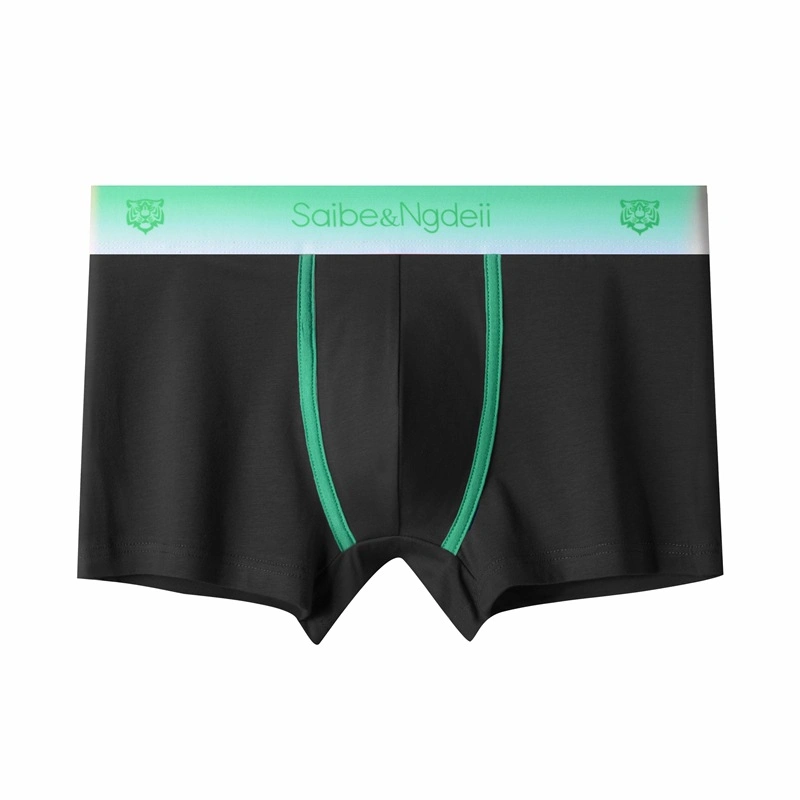 Underpants Men's Cotton Crotch Breathable Boxer Shorts Youth MID-Waist Personalized Underwear