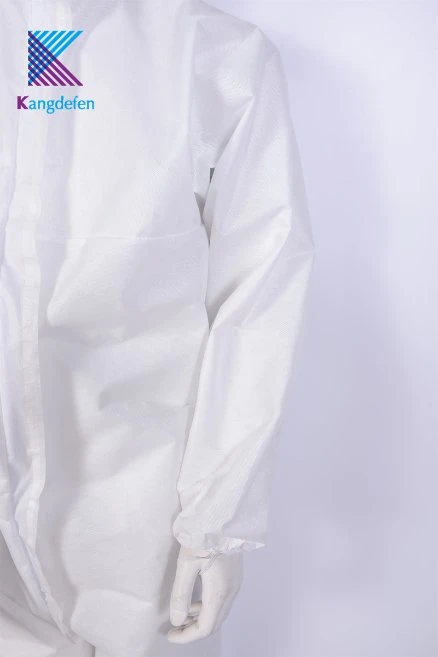 Disposable Medical Surgical Long Sleeve Tear-Resistant Isolation Gown with Knitted Cuff