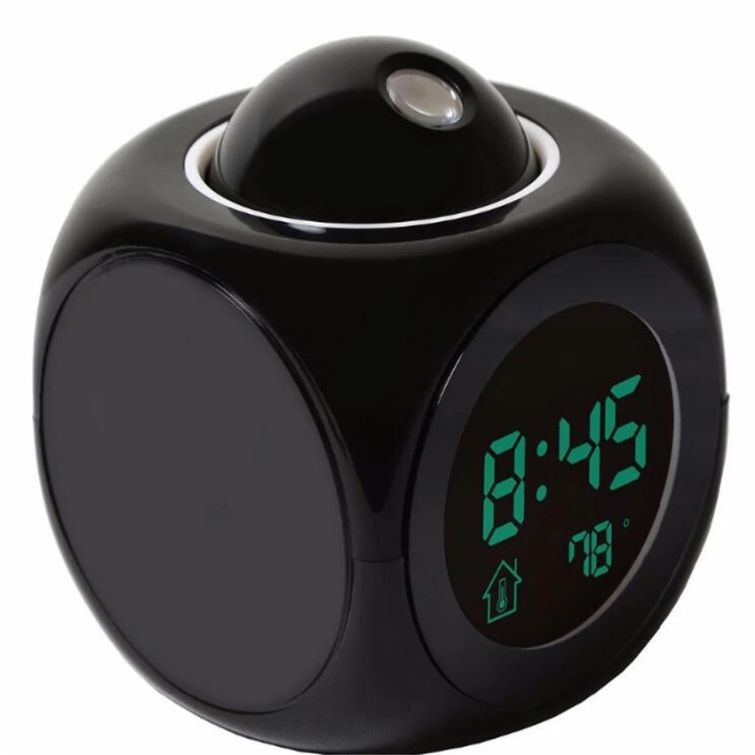 Проекционные цифровые часы с будильником Электронный многофункциональный голосовой отчет Часы
