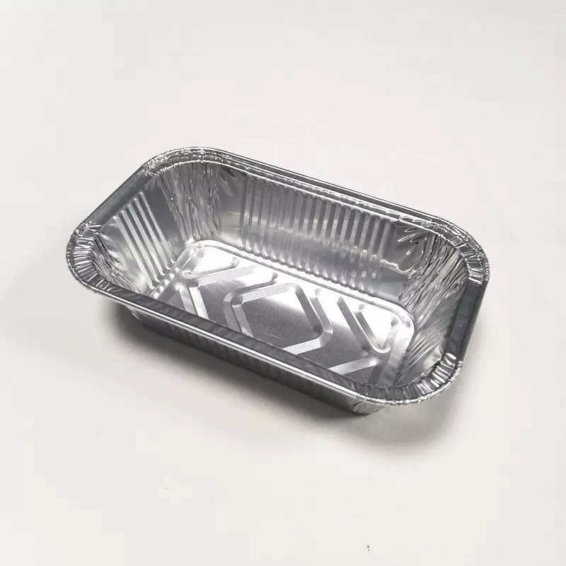 2022 Square Disposable Hotselling 450ml Aluminium Food Aluminum Foil Baking Pans Containers Tray with Lids