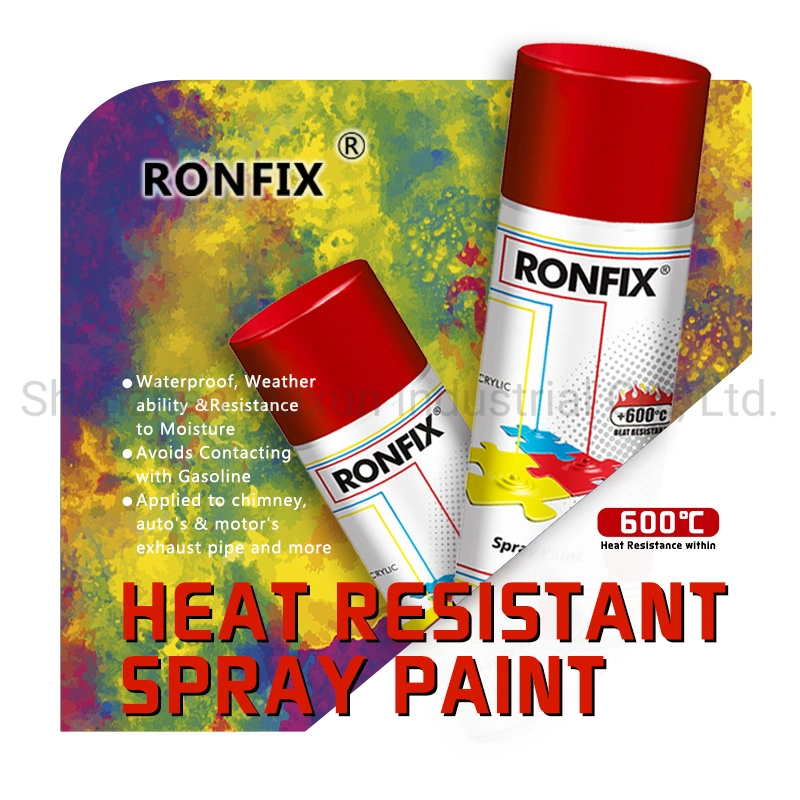 Ronfix Heat Resistant Spray Paint, Acrylic Spray Paint, Aerosol Heat Resistant Spray Paint 400ml, Car Paint