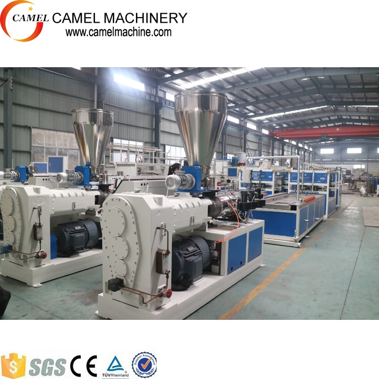 Double Screw Plastic Extruder PVC Ceiling Panel Production Line