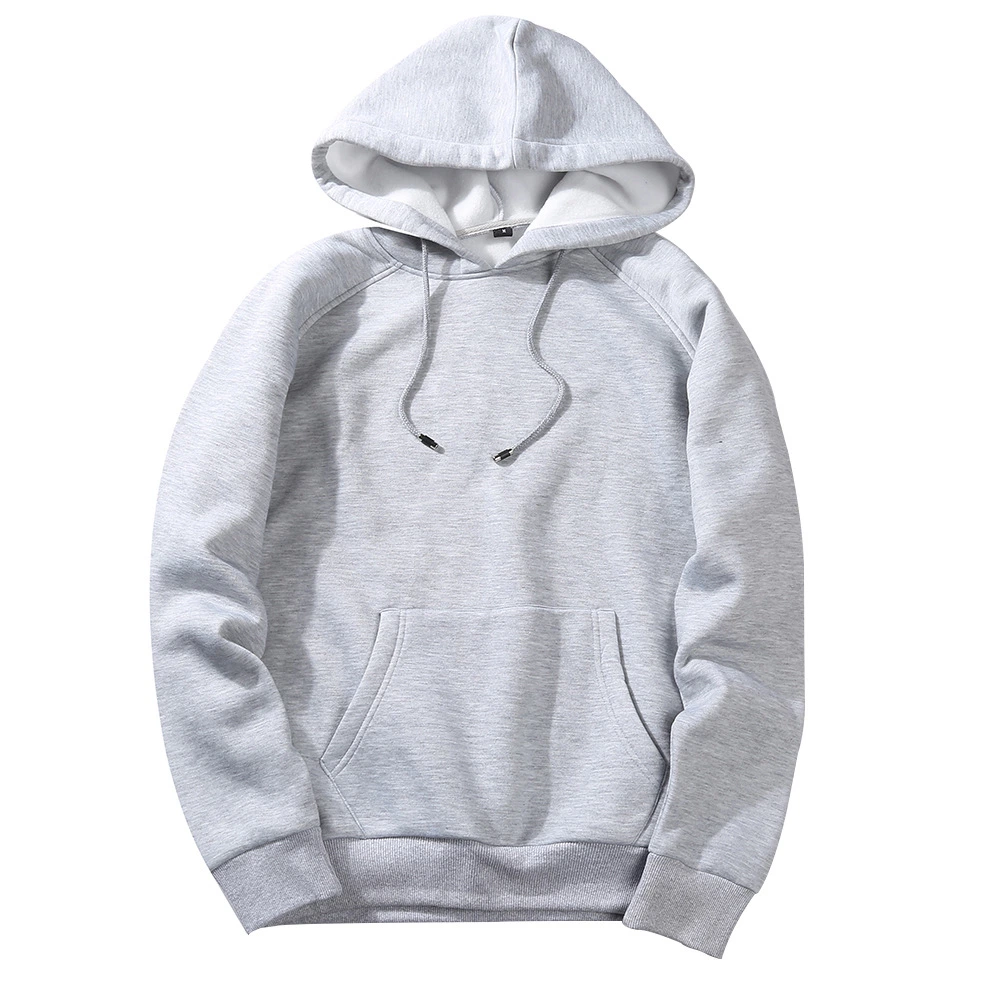 La moda Hip Hop en blanco blanco bordado forro polar térmico Unisex sudaderas con capucha