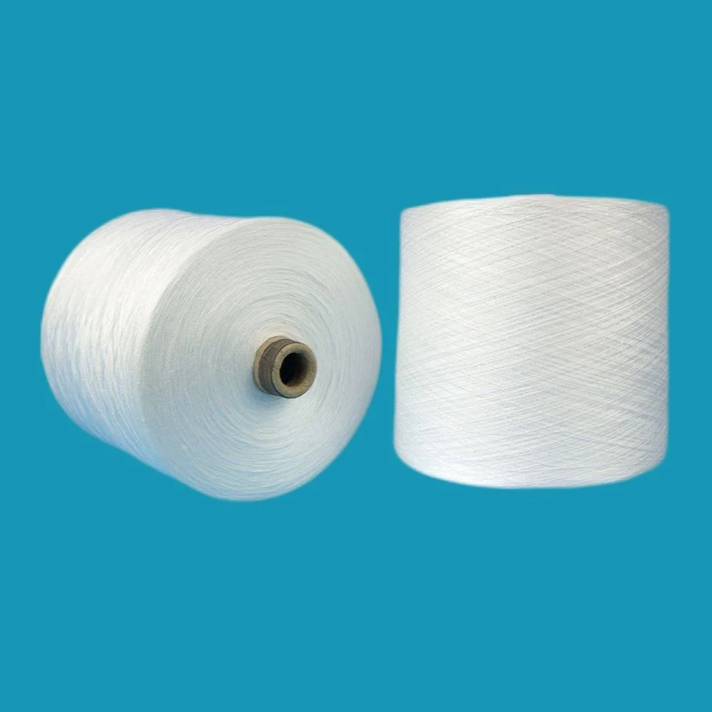 Os fios têxteis 100% Ring Fiado Bright Virgem 40S/2 poliéster bonderizado cone de papel/tubo de corante para máquinas de costura/a tecelagem e o tricô diretamente da fábrica venda normas exportados