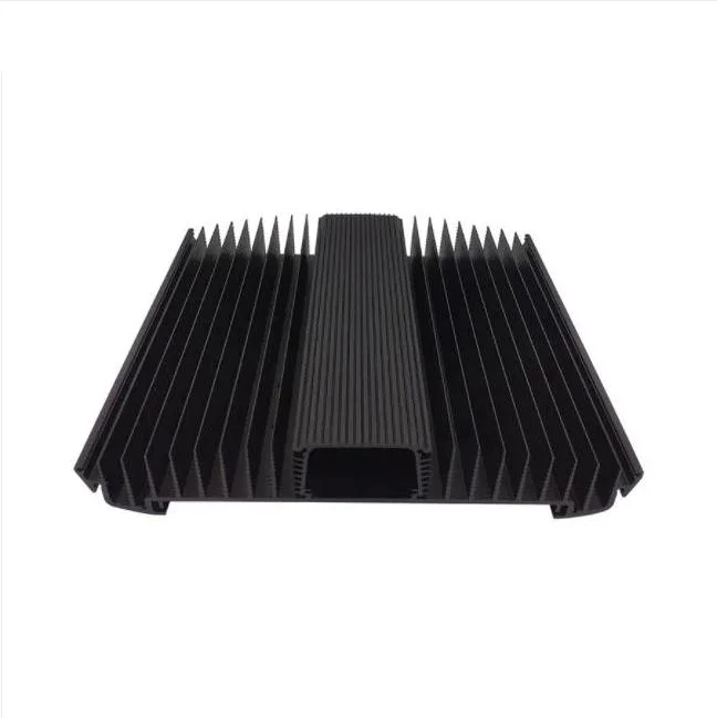 Black Anodized 6063-5 Aluminum Extrusion Profile with CNC Machining for Audio Heat Sink LED Cooling Heat Sink Computer Heatsink