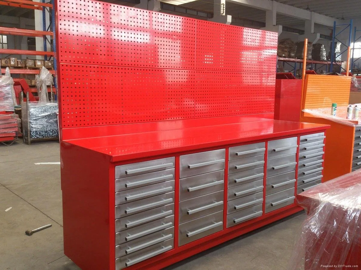 Customized Metal Garage Storage Cabinet Heaver Duty Workbench with Drawer