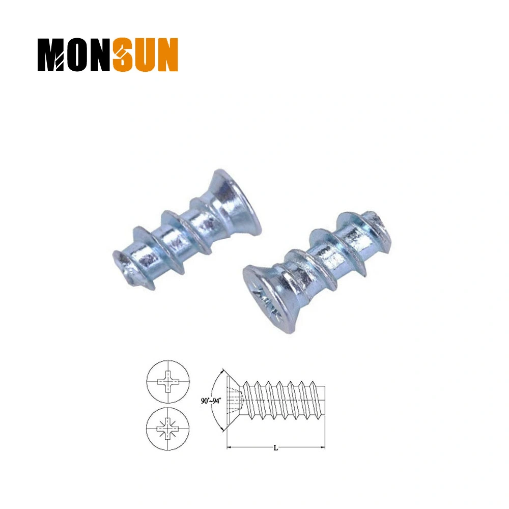 Clear Blue Zinc Plating M6 Pozi Drive Pan/Flat/Countersunk Head Euro Screw/Cabinet Hinge Handle Screws