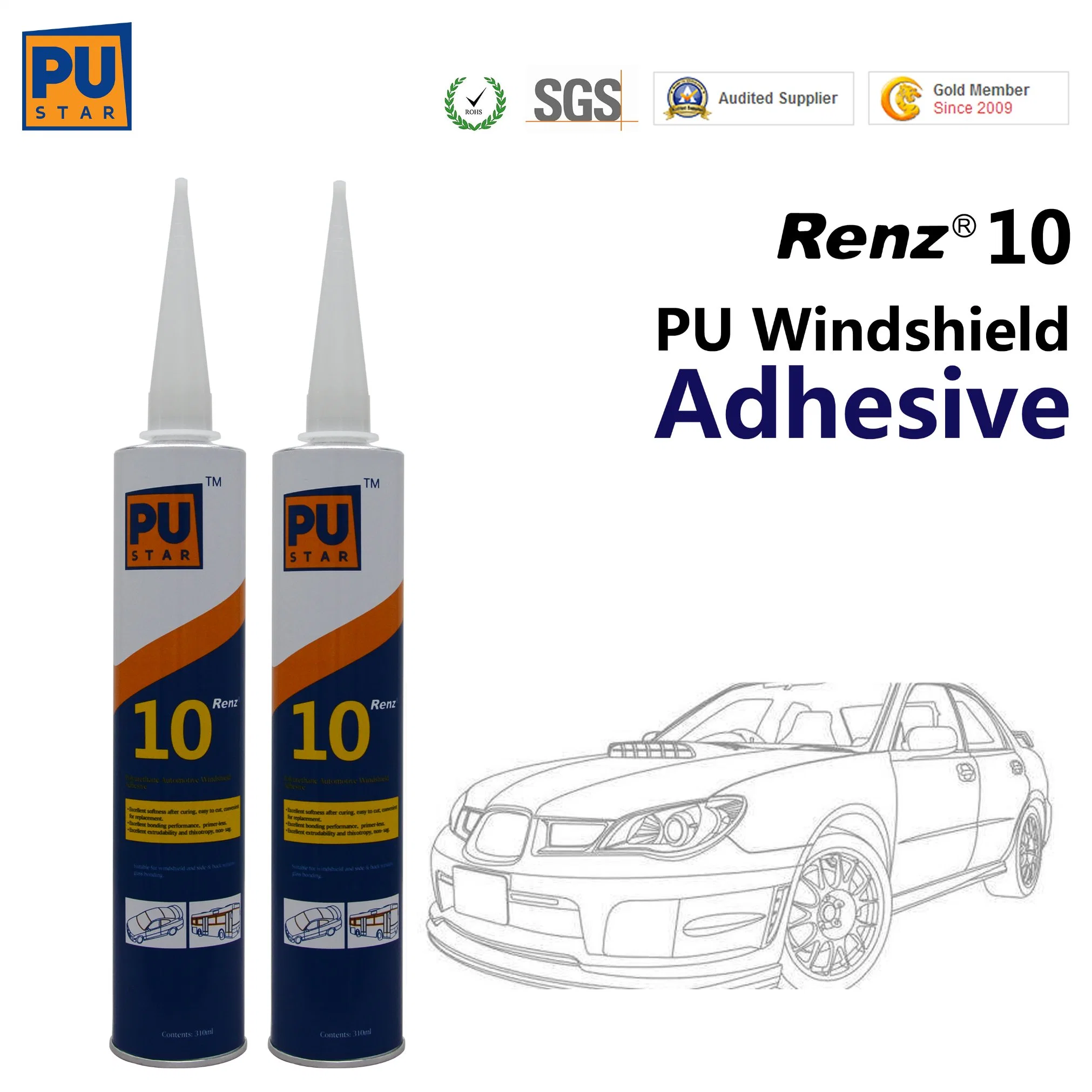 La sustitución de parabrisas de poliuretano Adherente Renz10