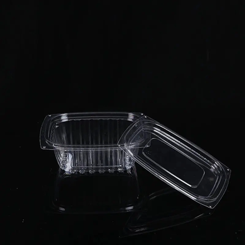 Customized Clear Disposable Supermarket Plastic Packaging Food Container for Salad