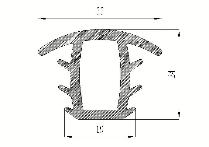 Flexible Durable Seam Gap Gasket EPDM Rubber Extrusion for Solar Panel