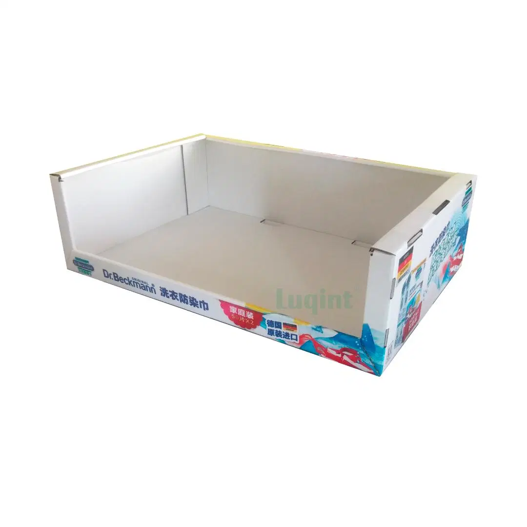 Einzelhandel Benutzerdefiniertes Desktop-Papier PDQ Shelf Ready Tray Transport Counter Karton Displays Stand Box Rack Verpackung