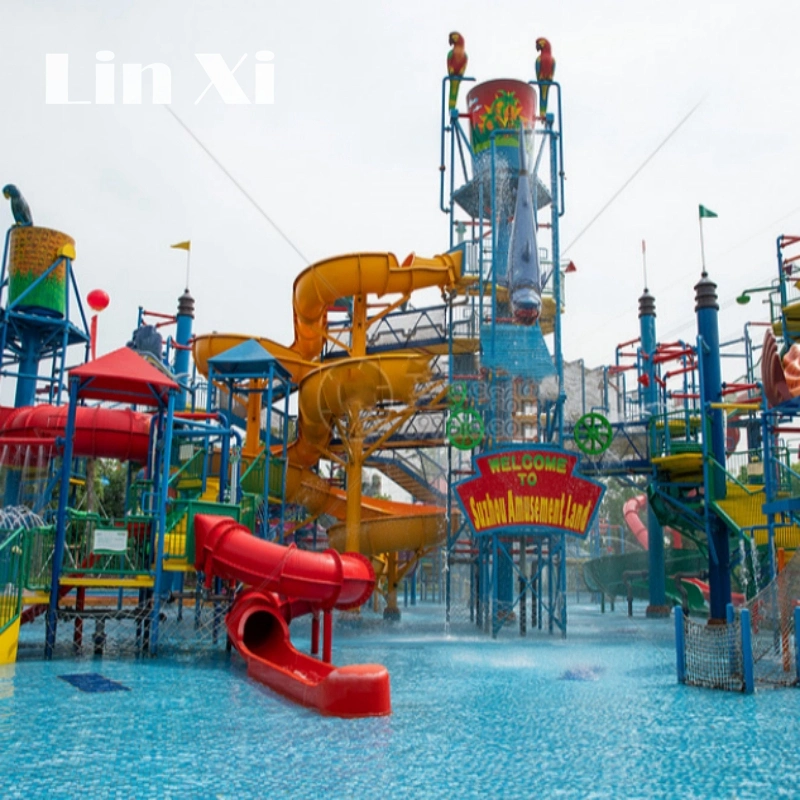 Customized New Outdoor Adult Water Park Fiberglass Forest Slide Children's Amusement Park Equipment