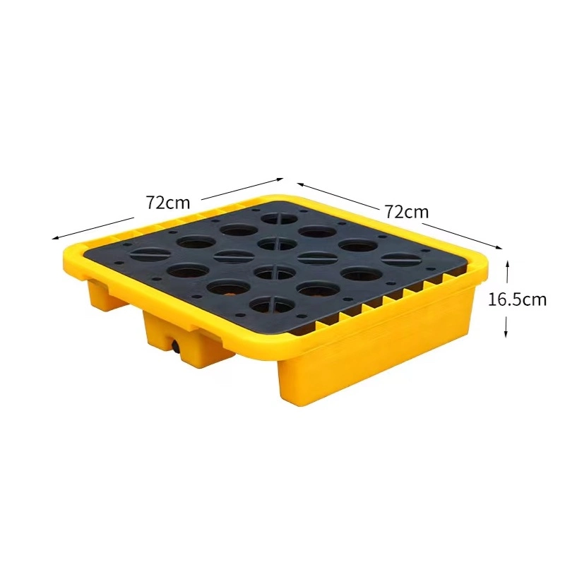 8gal/30L Forklift Pockets HDPE Plastic Oil Barrel Spill Containment Pallets