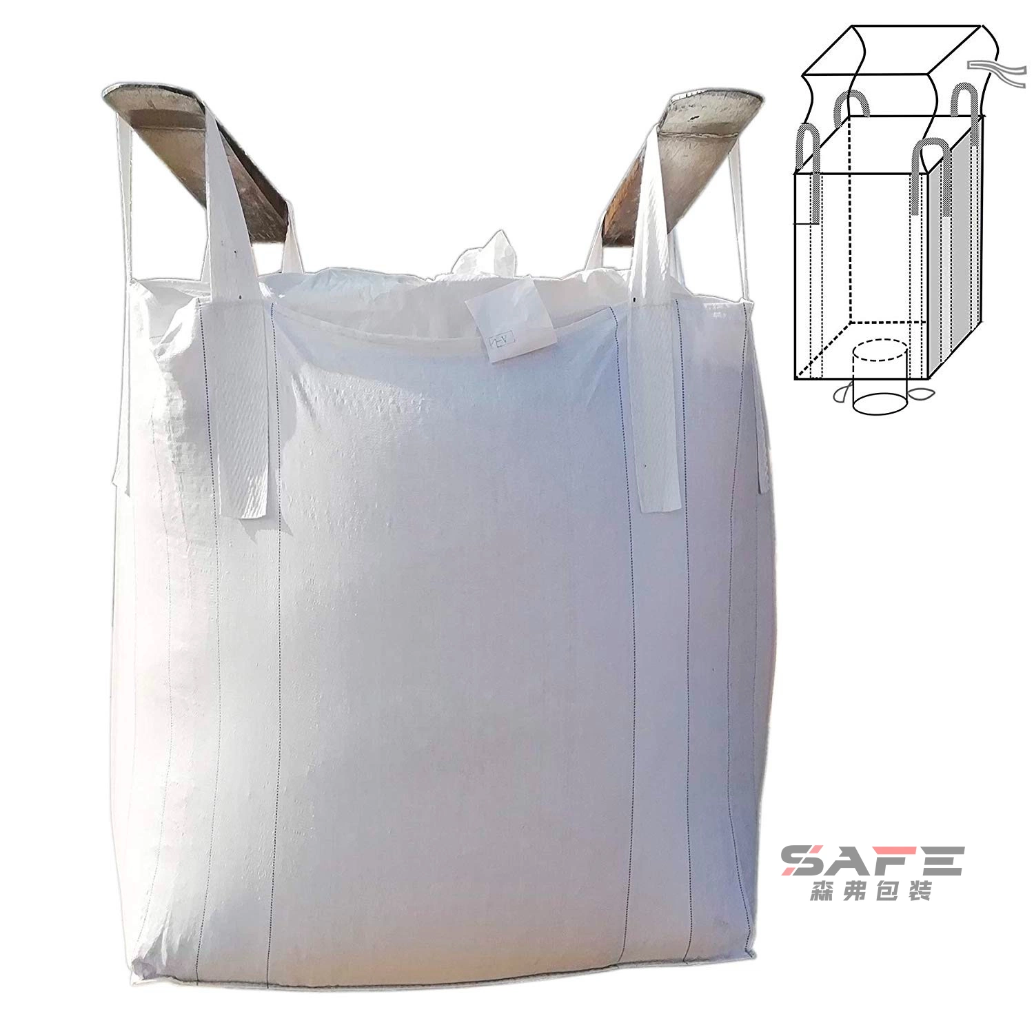 1000kg PP Woven FIBC HS Code for Jumbo Bags