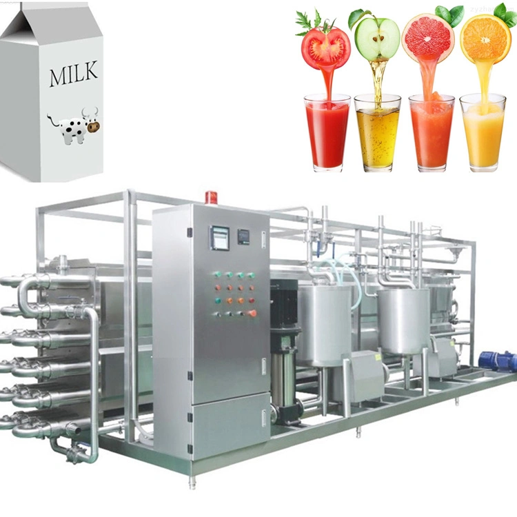 Pasteurizador tubular automático de fábrica jugo de fruta bebidas leche esterilizante UHT Línea de esterilización de la máquina