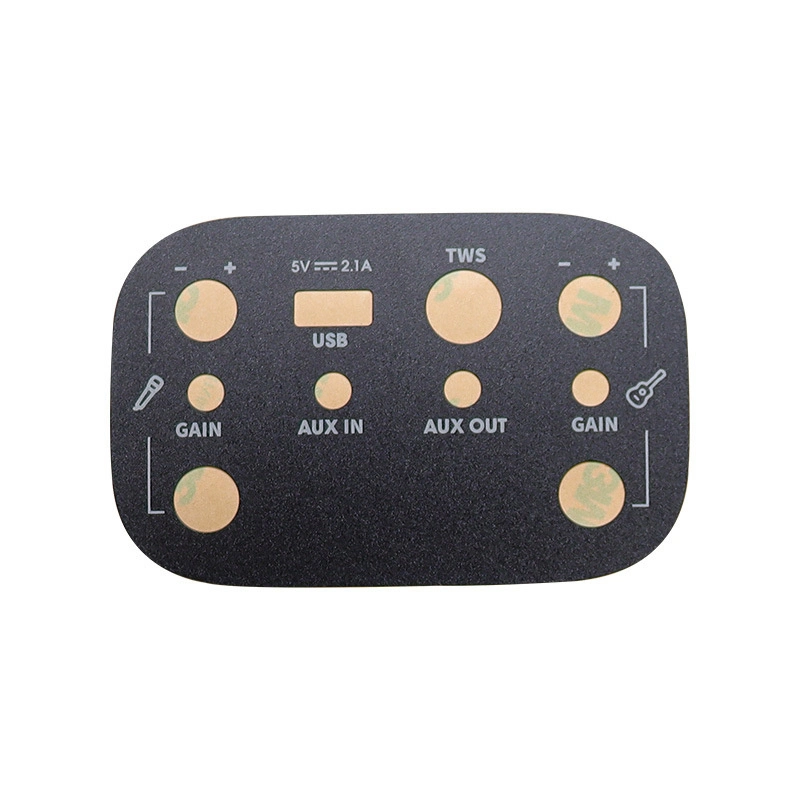 Nouveau type Touch Graphic/Overlay/Panel personnalisé PVC/imperméable membrane Switch fournisseur pour Accessoires électroniques