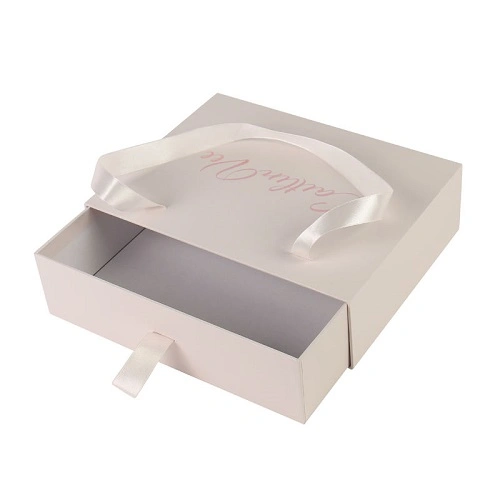 Luxury Custom High quality/High cost performance White Cardboard Drawer Box for Clothes T-Shirt Large Gift Packaging Paper Box with Ribbon Bag Gift Box Packaging