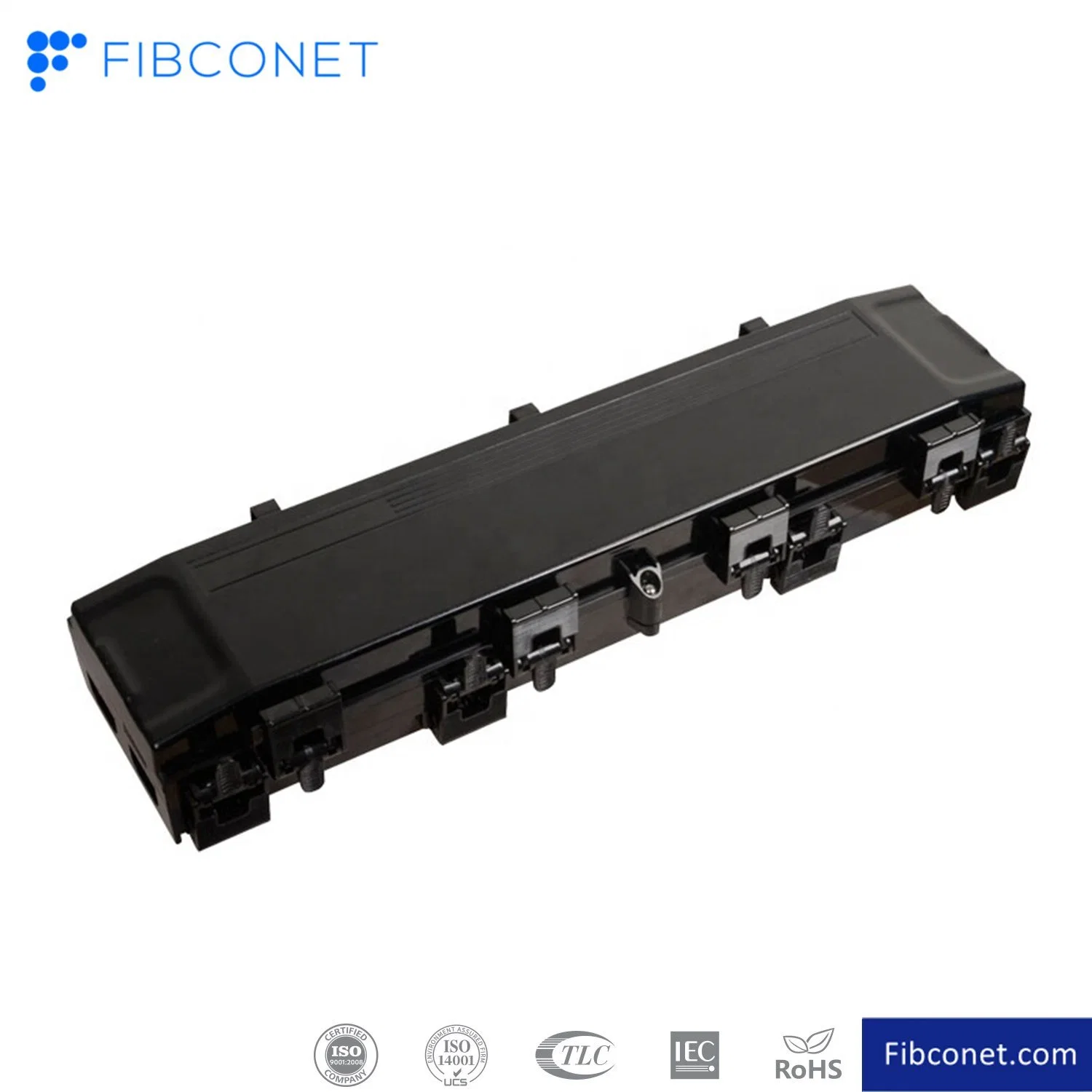 4 in 4 out 8 Ports Horizontal 16 Core or 24 Core Fiber Optic Splice Closure Wall Mounted Strip Shape Fiber Optic Equipment