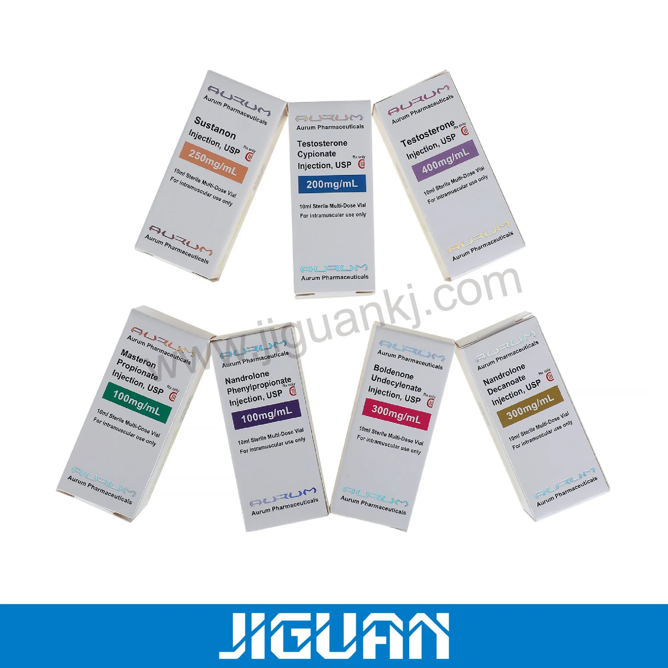 Customized Free Design Hologram Foldable Carton Paper Medicial Packaging and Small Fancy Steroids 10ml Glass Bottle Vial Labels and Boxes