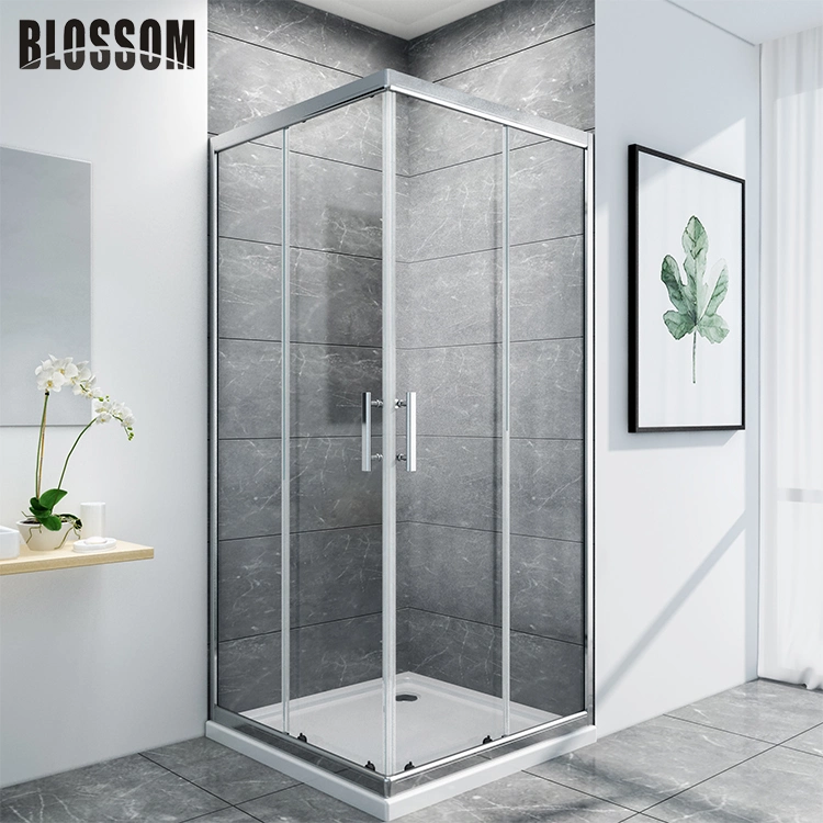 Bathroom Clear Glass Frame Simple Room Enclosure Shower Cabin Box Cubicle