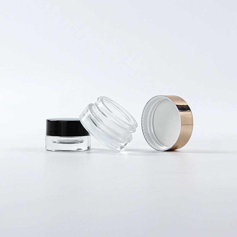 5g transparente vidrio labio balmo jarras boca ancha muestra cosmética Recipiente para crema de sombras