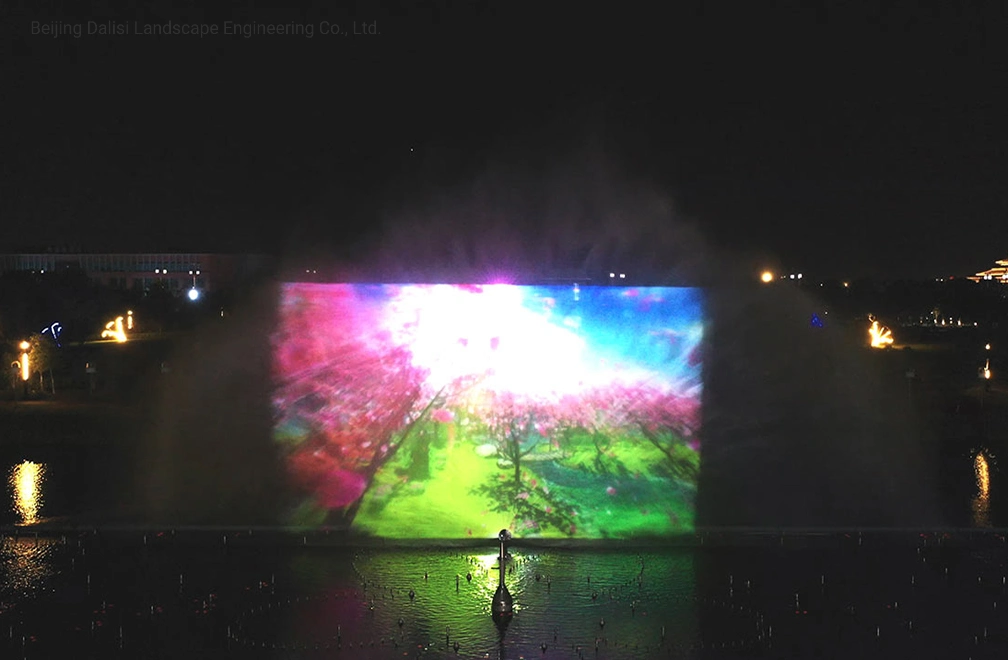 Custom Water Screen Film Water Show Water Screen with Laser and LED RGB DMX Control Fountain