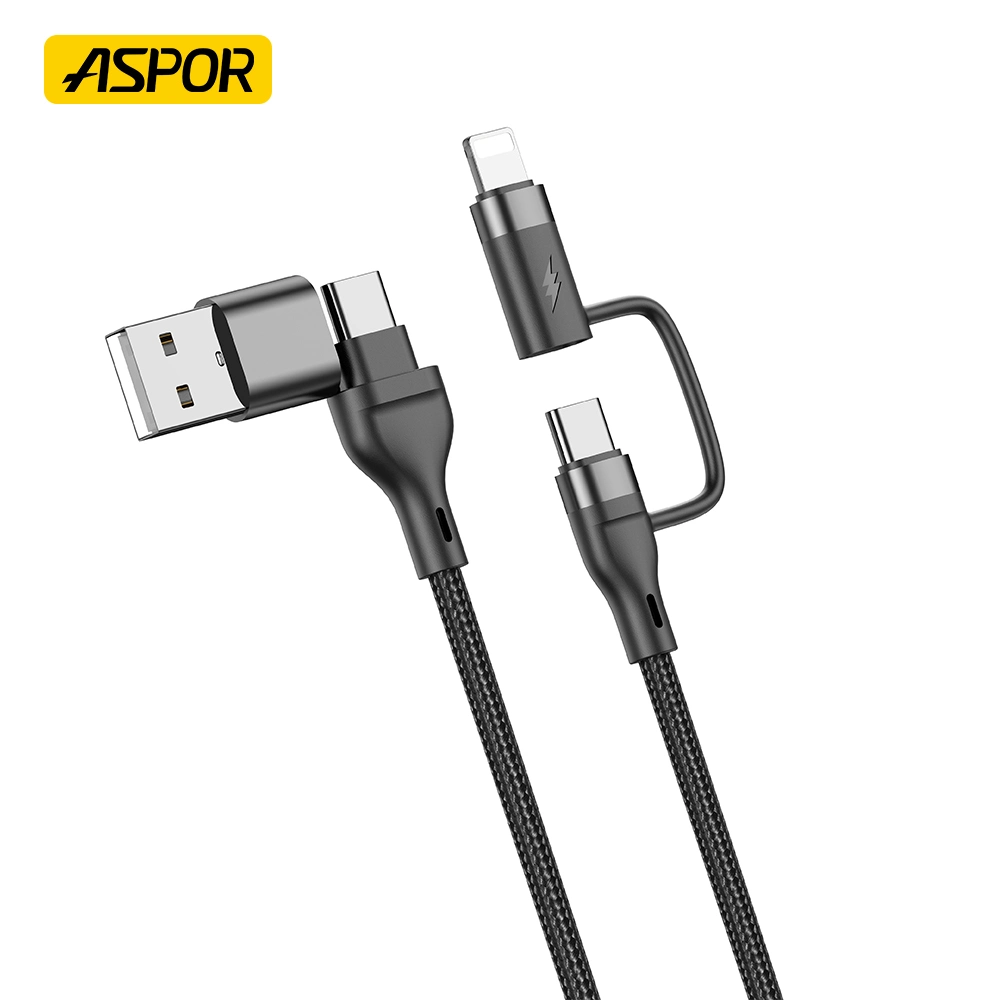 Aspor A116 4 in 1 Wired Wholesale/Supplier New USB Fast Charger Data Cable Magnetic Cables