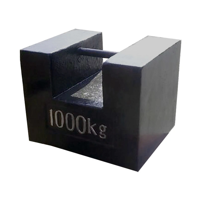 200kg 250kg 500kg 1000kg 2000kg Square Rectangular Roller Handle Cast Iron Test Weight for Truck Scales with Slots for Forklift to Move