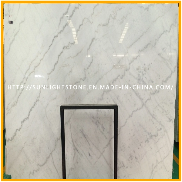 High Polished White Marble Slab, Chinese Guangxi White Stone