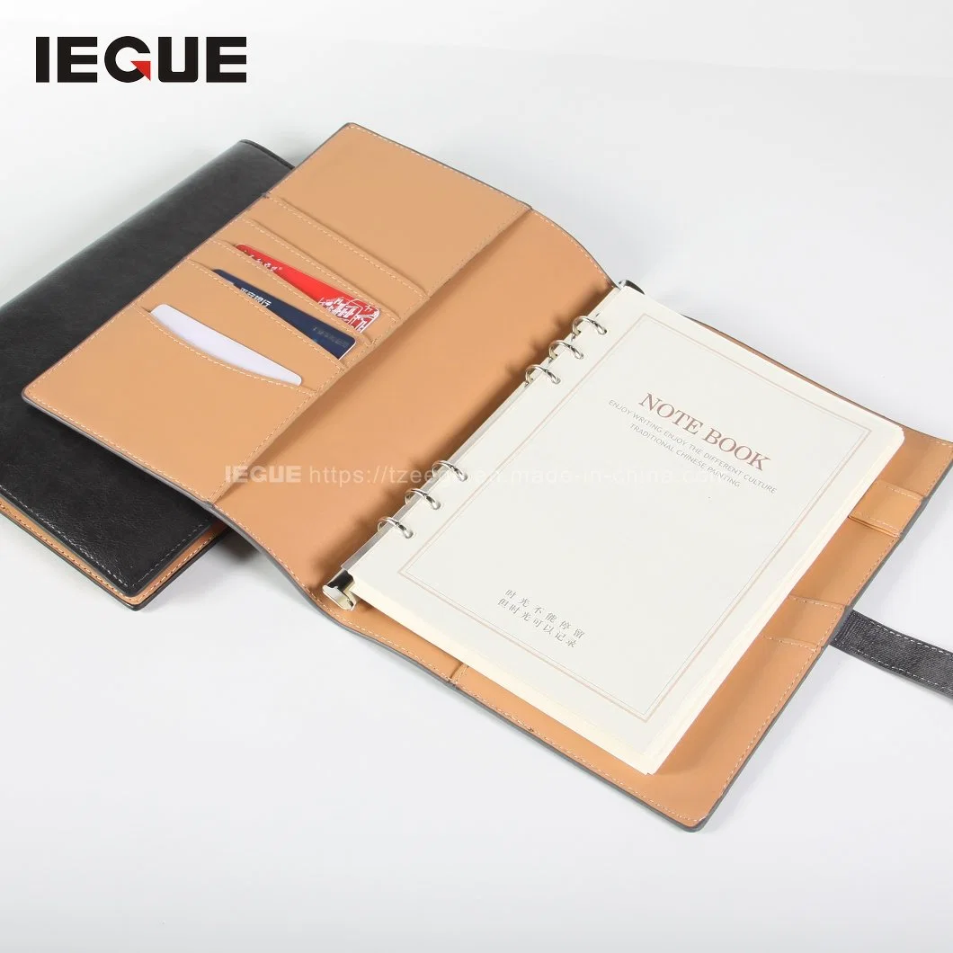 Personalizado promocional couro de luxo em branco de Sublimação Binder Magnético Planejador de notebook