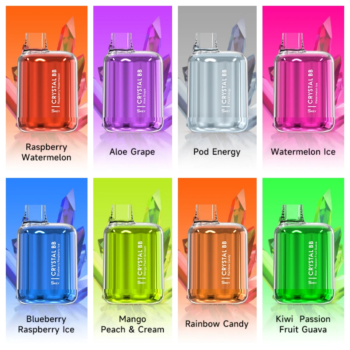 Skey Crystal Bb Box Disposable/Chargeable 6000 Puffs Wholeale I Vape OEM Bio Color Vaporizer