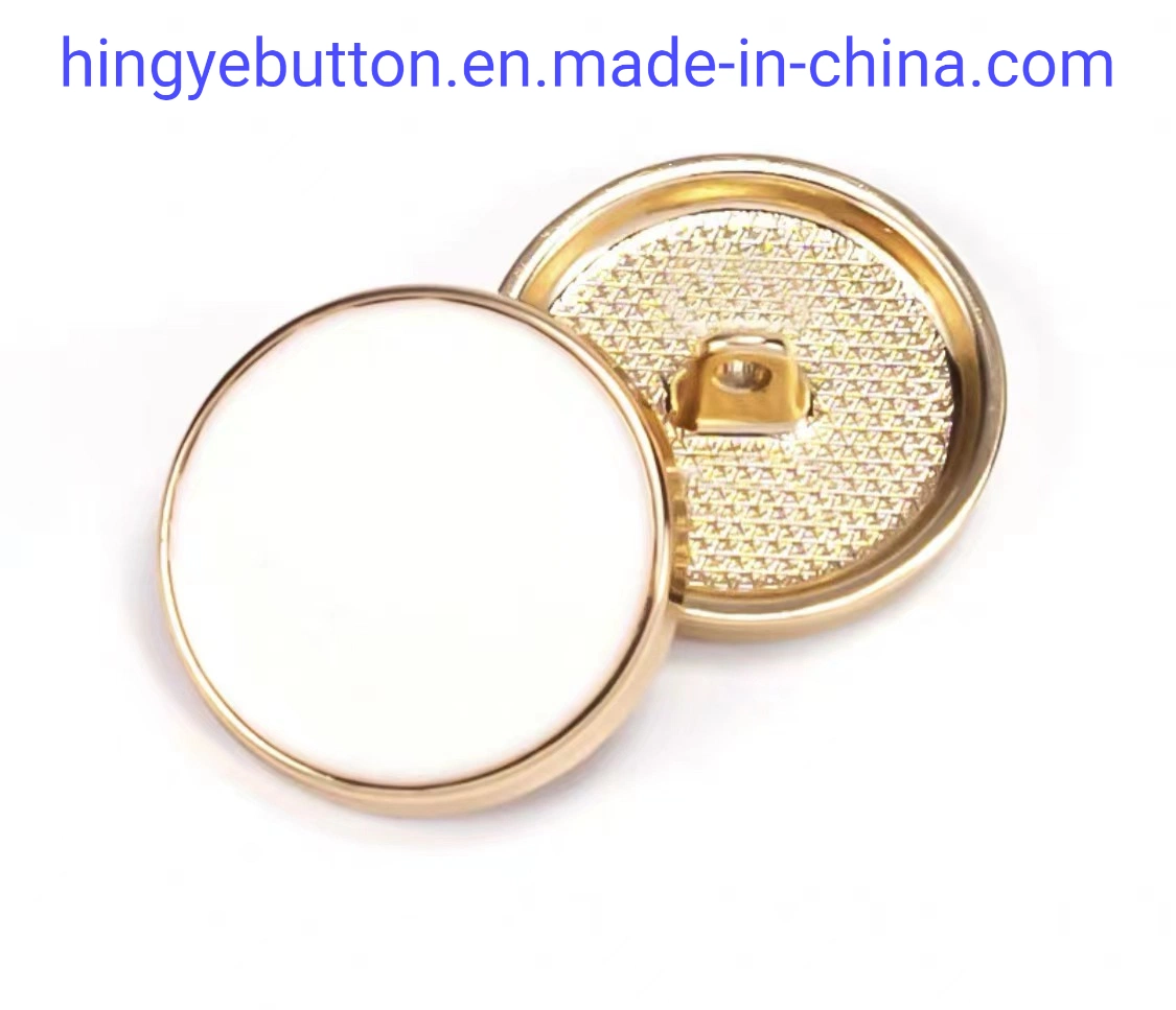 Bouton en métal en alliage de zinc avec tige en époxy pour accessoires de vêtements.