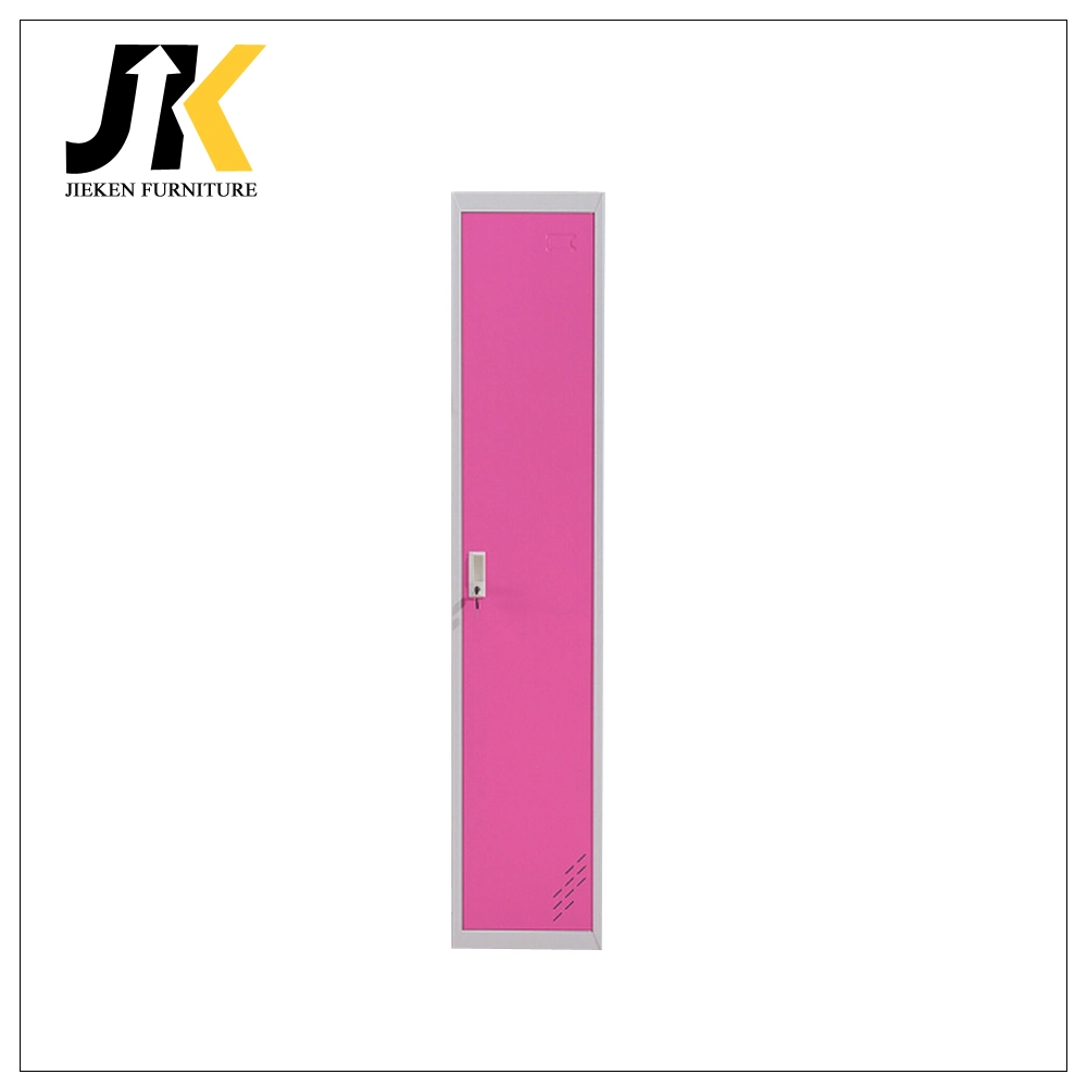 Single Door Pink Narrow Steel Wardrobe/Locker