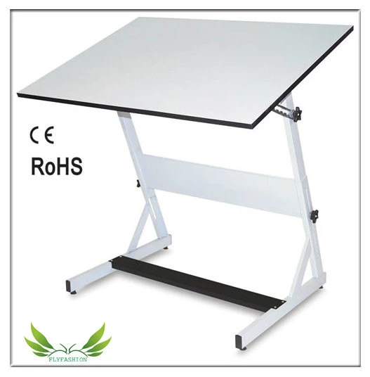 Wood Top Drawing Desk Schule Zeichnungstisch mit Metallrahmen (CT-45)