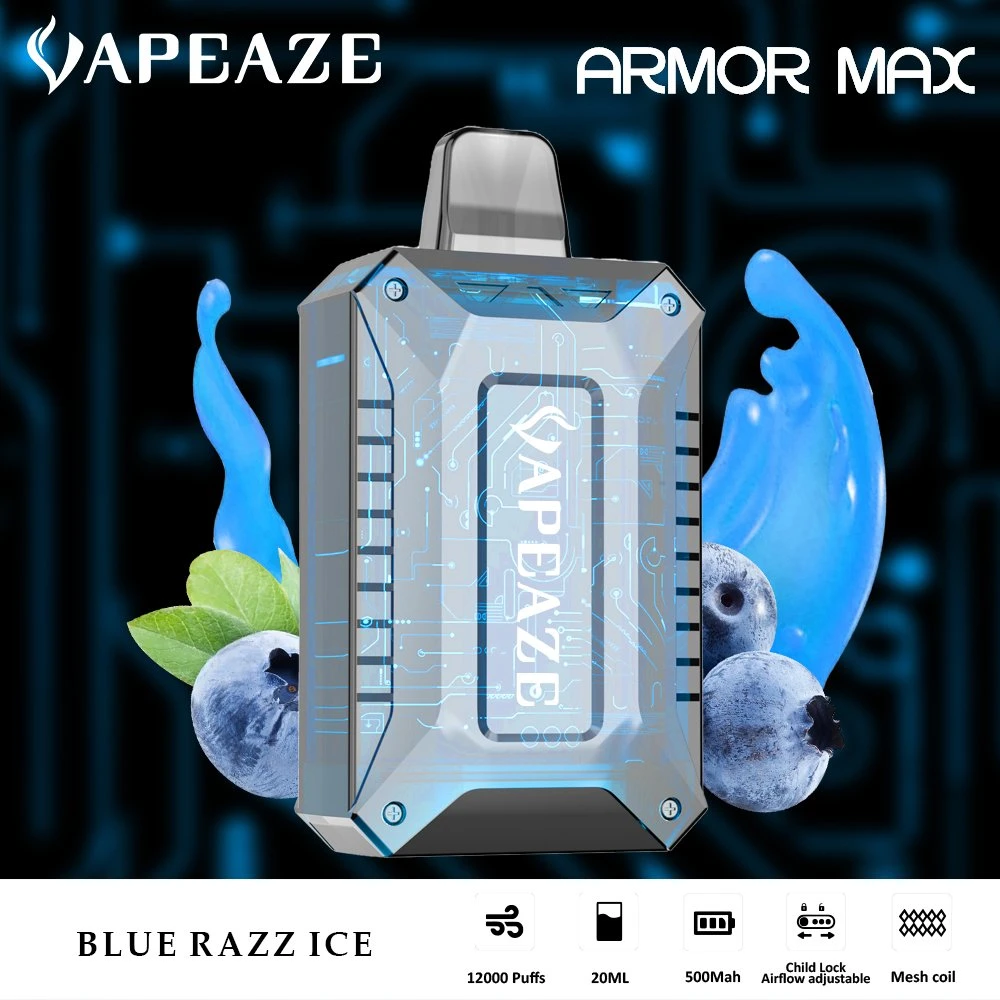 Armadura original Max 12000 Puffs desechable VAPE 18ml capacidad Fillable Vaporizador al por mayor