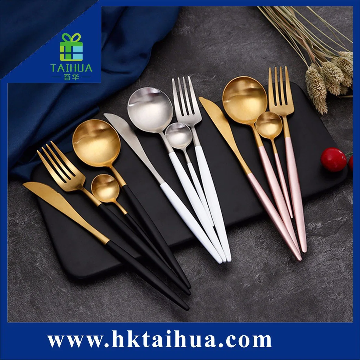 High Class Stainless Steel Flatware Tableware Cutlery, , Forks and Spoon Set, Gift Set