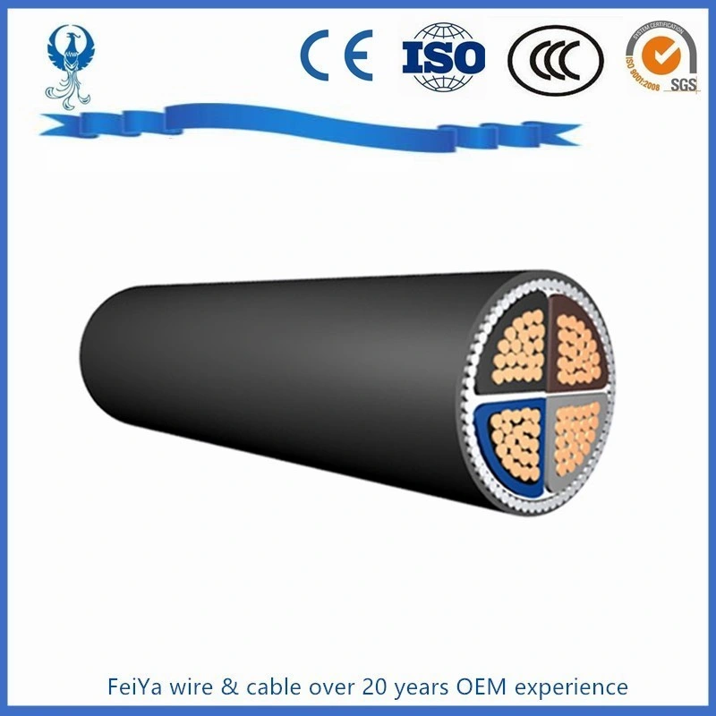 0.6/1kv Cu Conductor PVC Isnulation Aluminum Tape PVC Power Cable