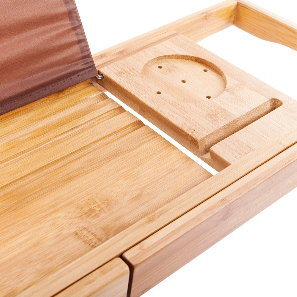 Bathtub Tray/Bathroom Caddy - Bath Table Accessories - Bamboo Trays for Tub - Bath Caddy/Bathtub Caddy/Bath Tray - 100% Bamboo