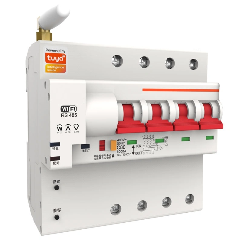 Dosificación WiFi inteligente disyuntor miniatura (MCB) 4p