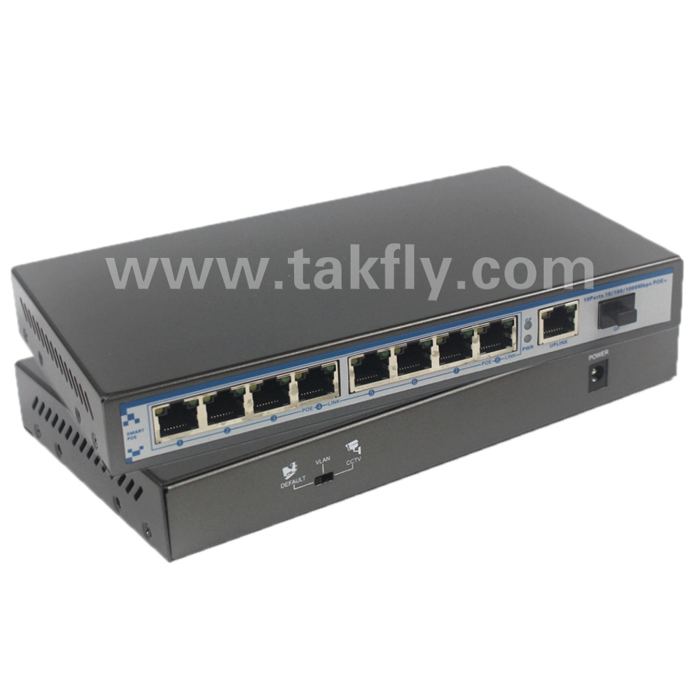 10/100m Sm Single Fiber Sc20km 8 Ports Poe Network Switch