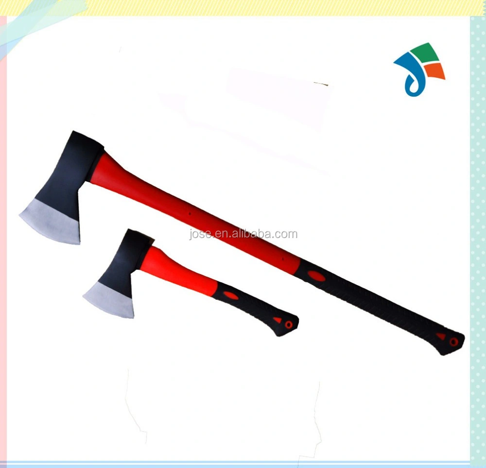 Axe Fiberglass Handle with Rubber Insertions, Carbon Steel Head 930g.