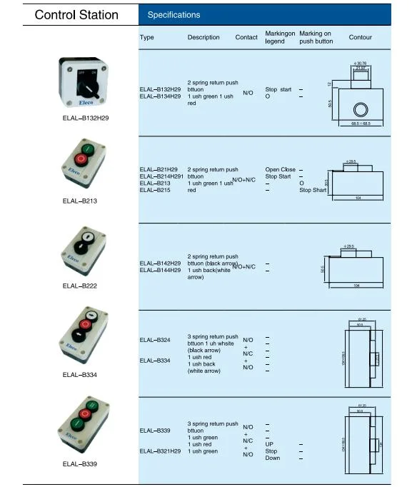 Hot Sale Push Button Control Station Elal-B Series