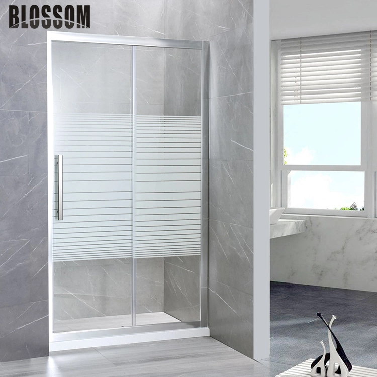 Manufacturer Supplier Chrome Aluminum Frame Glass Simple Shower Room for Bathroom