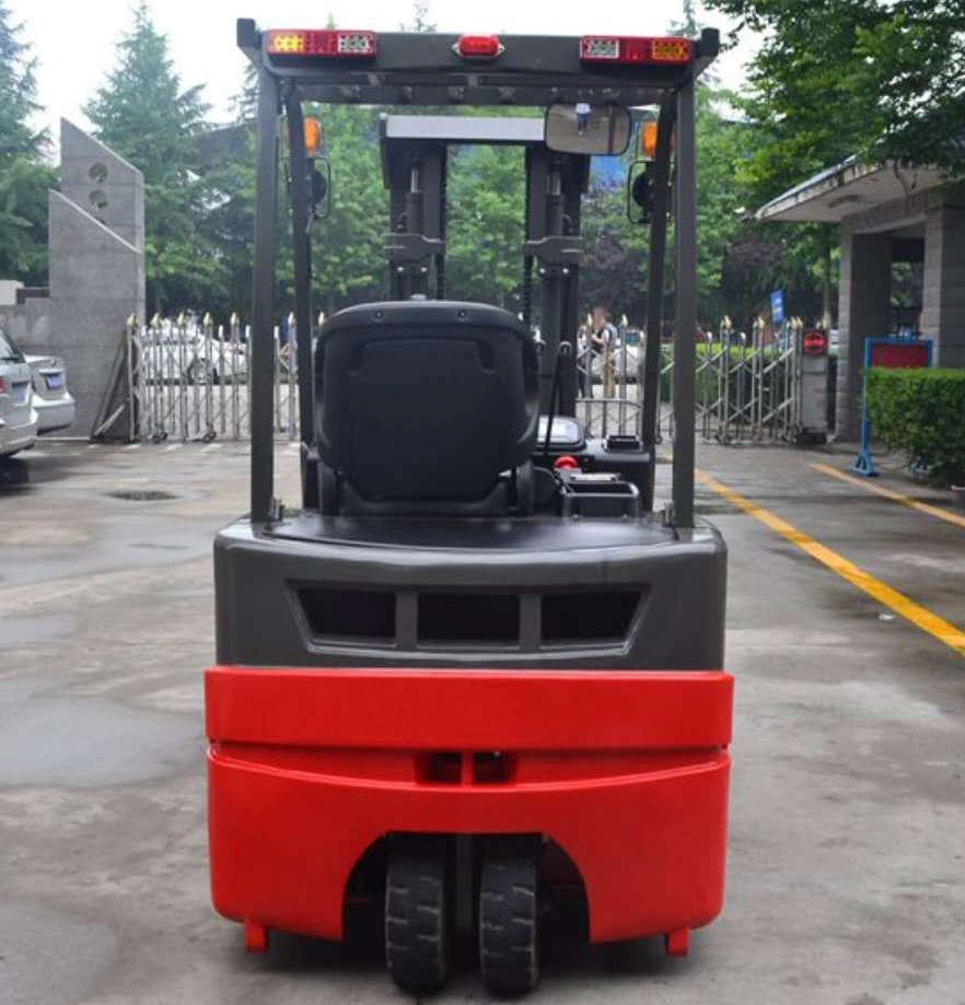 2000kg 5.5m 3-Wheels 48V Battery Powered Electric Forklift with Double Driving System