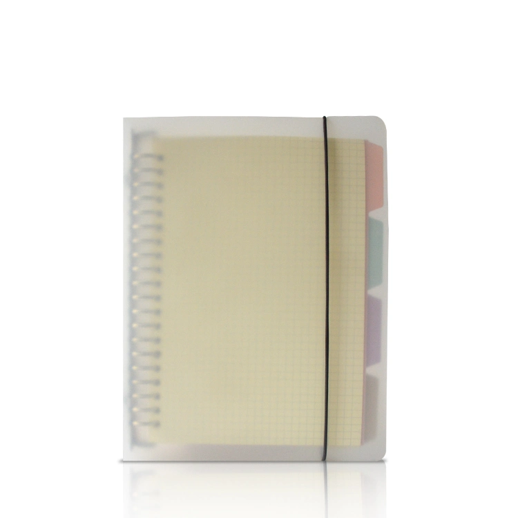 High quality/High cost performance  Frosted Custom A5 Spiral Transparent Hard Plastic Notebook PP Cover