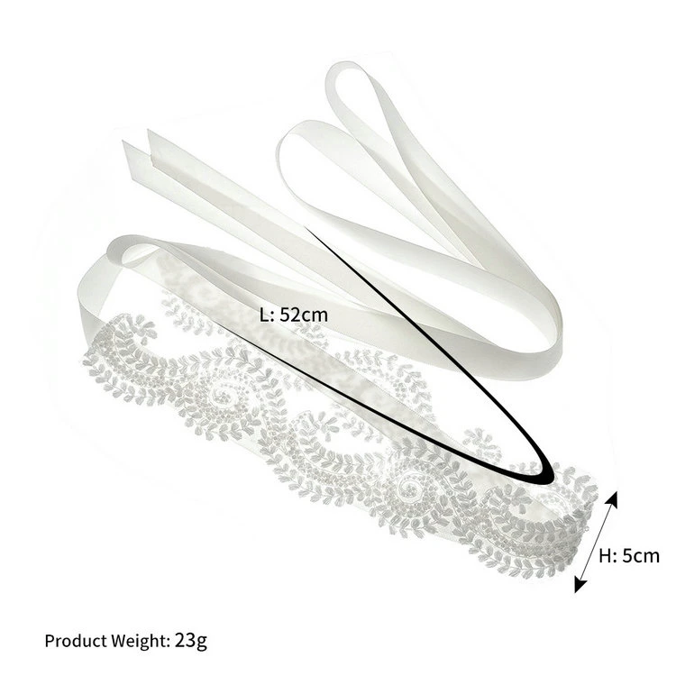 Lace Flower Waist Simple Fabric Ladies Belt Wedding Dress Accessories