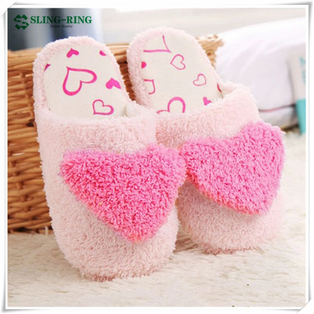 Nice Floral Pattern Indoor Slippers Lady Shoes Wholesale Fluffy Slippers