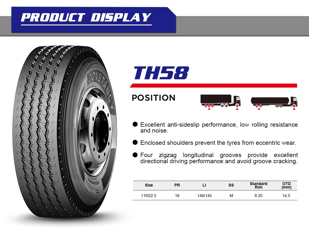 Constancy Brand Truck Tire 11r22.5