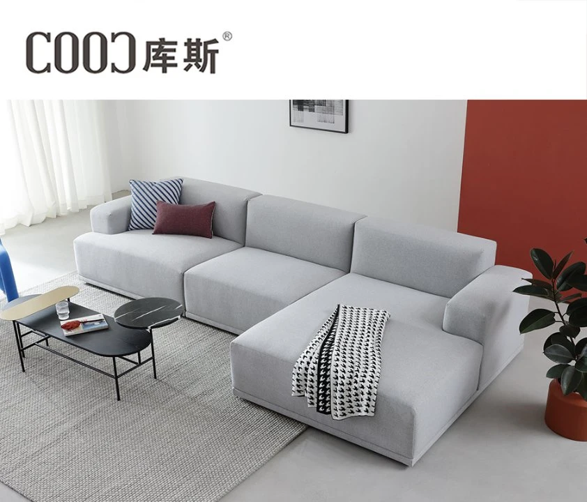 Hot Selling Italy Style Grey 3 Seat Living Room Sofa